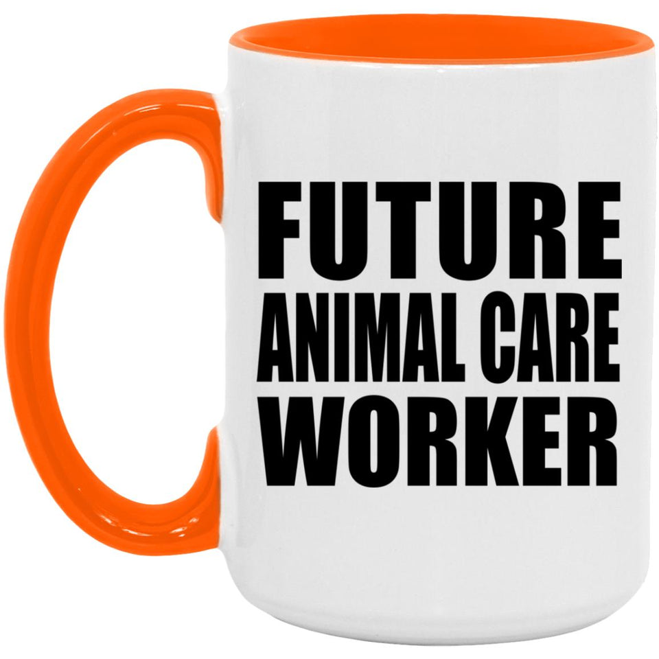 Future Animal Care Worker - 15oz Accent Mug Orange