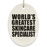 World's Greatest Skincare Specialist - Oval Ornament