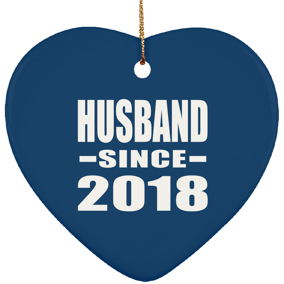 Husband Since 2018 - Heart Ornament
