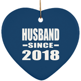 Husband Since 2018 - Heart Ornament