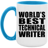 World's Best Technical Writer - 15oz Accent Mug Blue