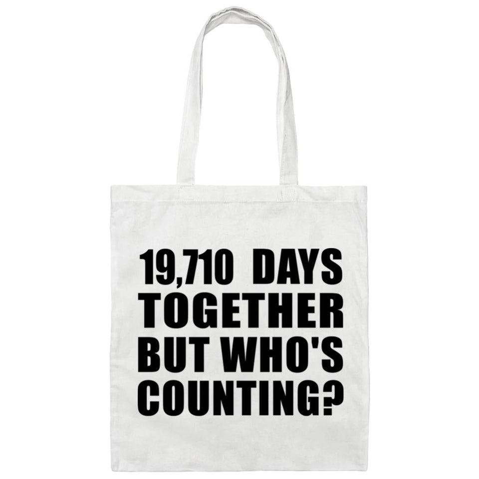 54th Anniversary 19,710 Days Together Who's Counting - Tote Bag White