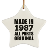 37th Birthday Made in 1987 All Parts Original - Star Ornament