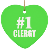 Number One #1 Clergy - Heart Ornament