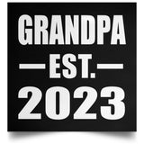 Grandpa Established EST. 2023 - Poster Square