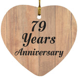 79th Anniversary 79 Years Anniversary - Heart Ornament C
