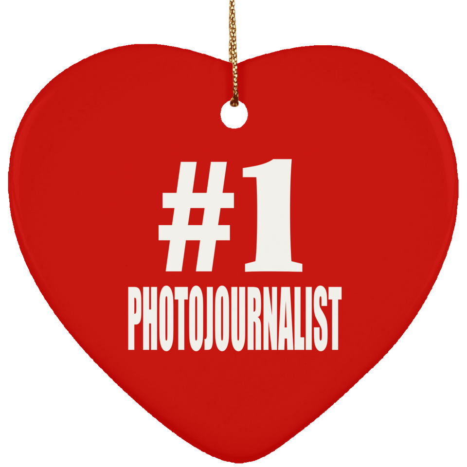 Number One #1 Photojournalist - Heart Ornament