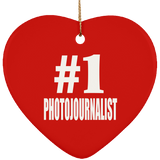 Number One #1 Photojournalist - Heart Ornament