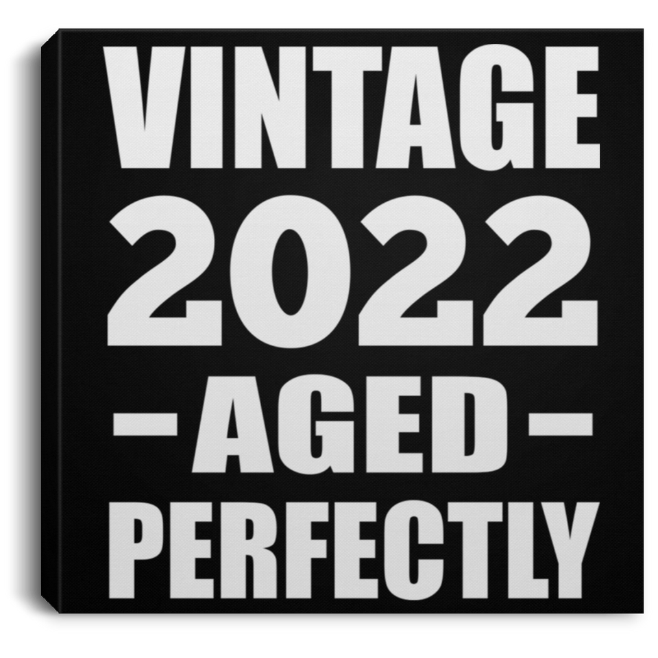 2nd Birthday Vintage 2022 Aged Perfectly - Canvas Square