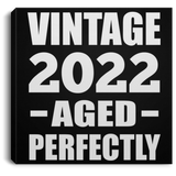 2nd Birthday Vintage 2022 Aged Perfectly - Canvas Square