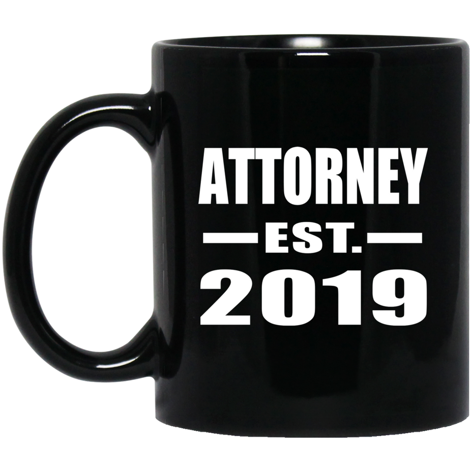 Attorney Established EST. 2019 - 11oz Coffee Mug Black