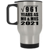 31st Anniversary Square Root of 961 Years As Mr & Mrs 2021 - Silver Travel Mug