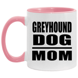 Greyhound Dog Mom - 11oz Accent Mug Pink