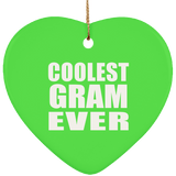 Coolest Gram Ever - Heart Ornament