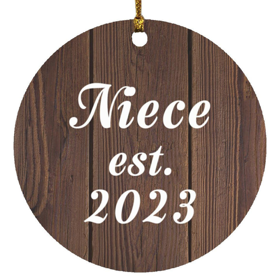 Niece Established EST. 2023 - Circle Ornament D