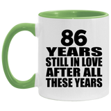86th Anniversary 86 Years Still In Love After These Years - 11oz Accent Mug Green