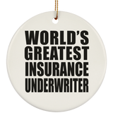 World's Greatest Insurance Underwriter - Circle Ornament