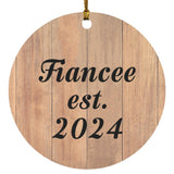Fiancee Established EST. 2024 - Circle Ornament C