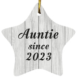 Auntie Since 2023 - Star Ornament F