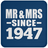 77th Anniversary Mr & Mrs Since 1947 - Drink Coaster