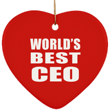World's Best CEO - Heart Ornament