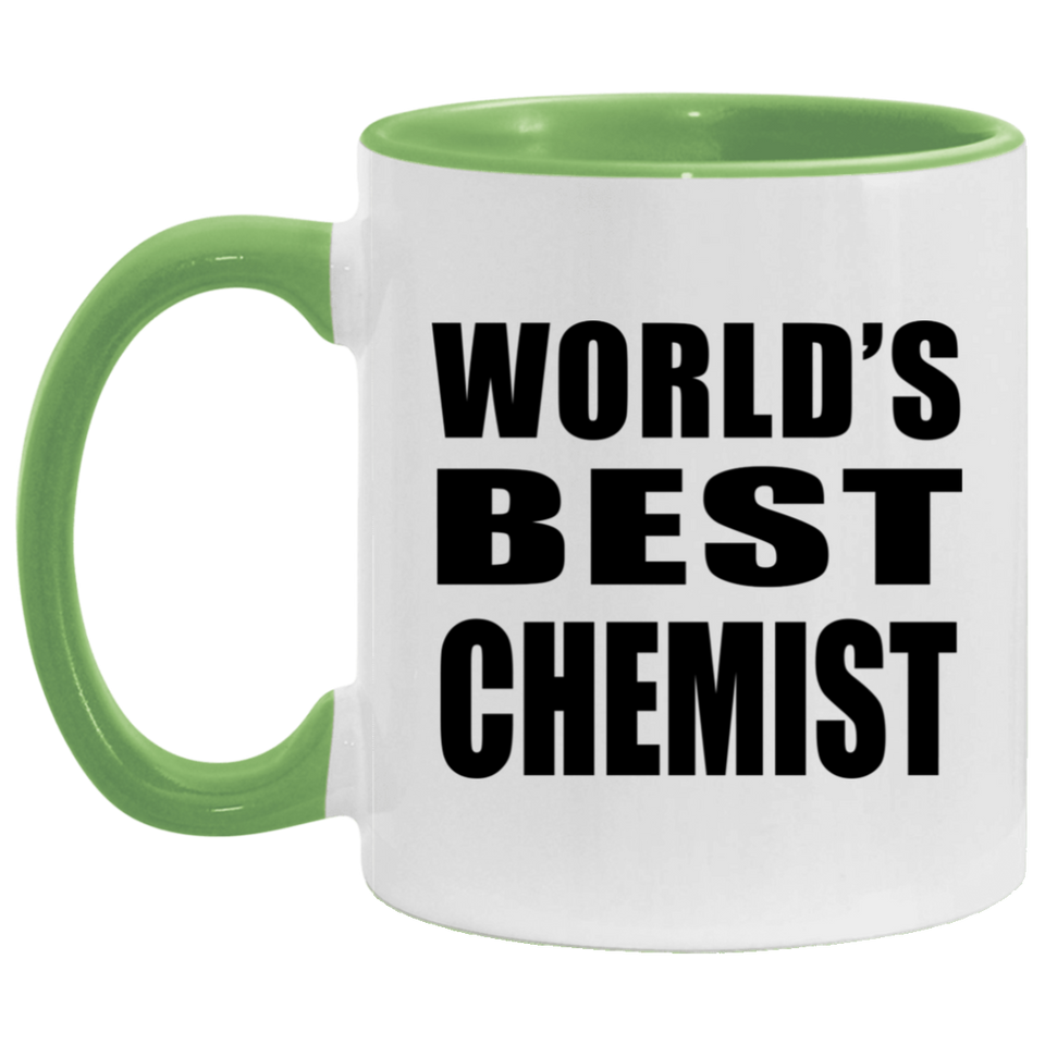 World's Best Chemist - 11oz Accent Mug Green