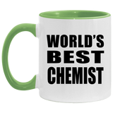 World's Best Chemist - 11oz Accent Mug Green