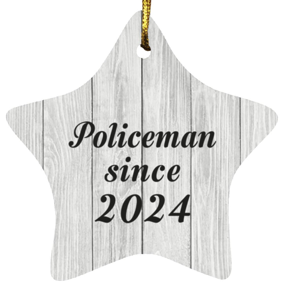 Policeman Since 2024 - Star Ornament F