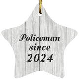 Policeman Since 2024 - Star Ornament F