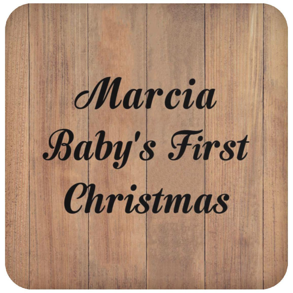 Marcia Baby's First Christmas - Drink Coaster C