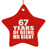 67th Anniversary 67 Years Of Being Mr Right - Star Ornament