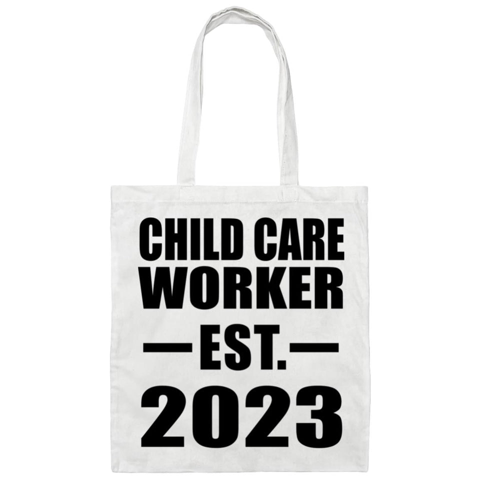 Child Care Worker Established EST. 2023 - Tote Bag White