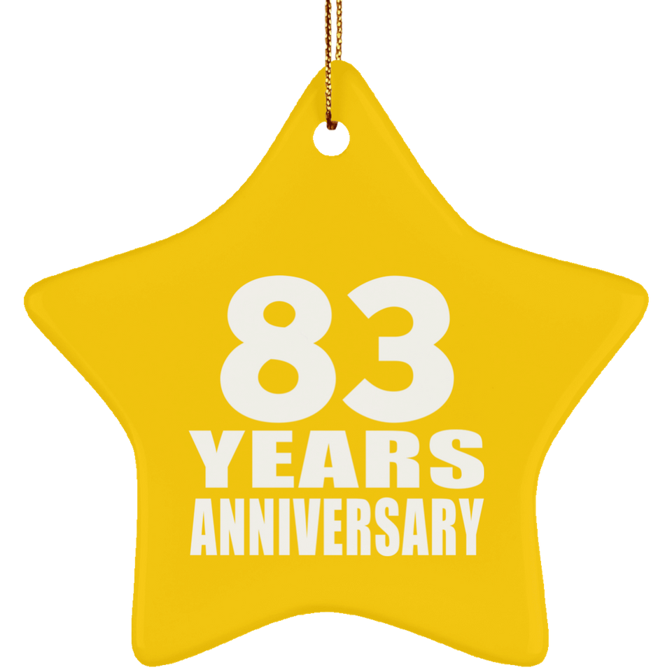 83rd Anniversary 83 Years - Star Ornament