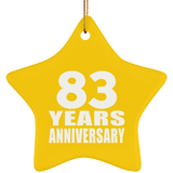 83rd Anniversary 83 Years - Star Ornament