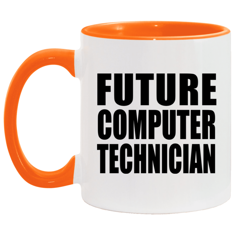 Future Computer Technician - 11oz Accent Mug Orange
