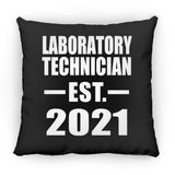 Laboratory Technician Established EST. 2021 - Throw Pillow Black