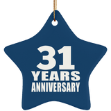 31st Anniversary 31 Years - Star Ornament