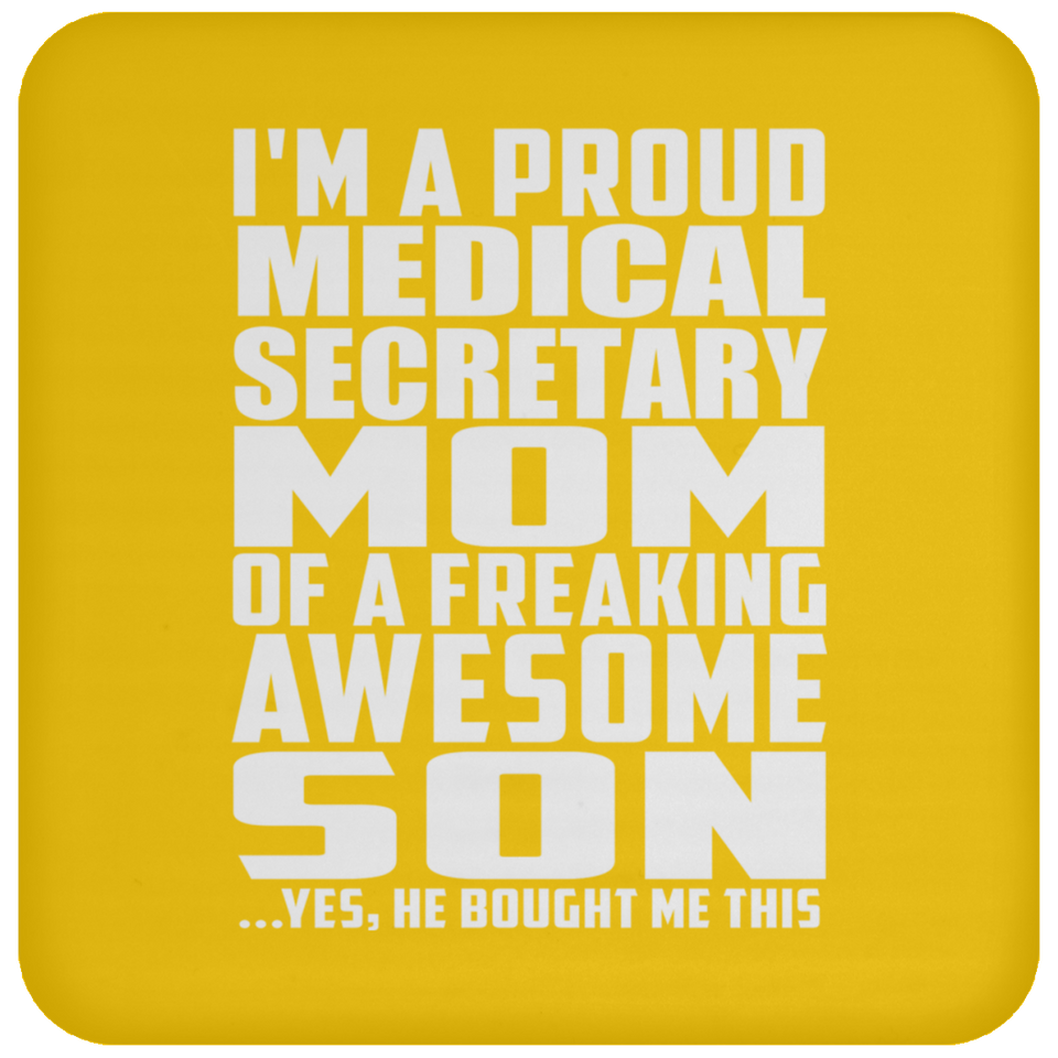 Proud Medical Secretary Mom Of Awesome Son - Drink Coaster