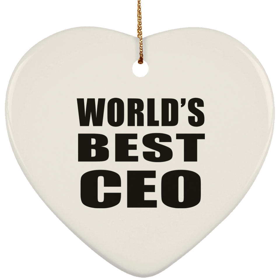 World's Best CEO - Heart Ornament