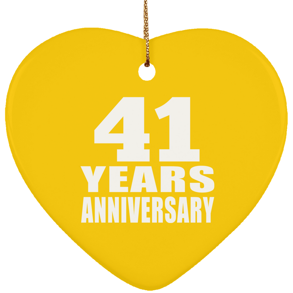 41st Anniversary 41 Years - Heart Ornament