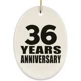 36th Anniversary 36 Years - Oval Ornament