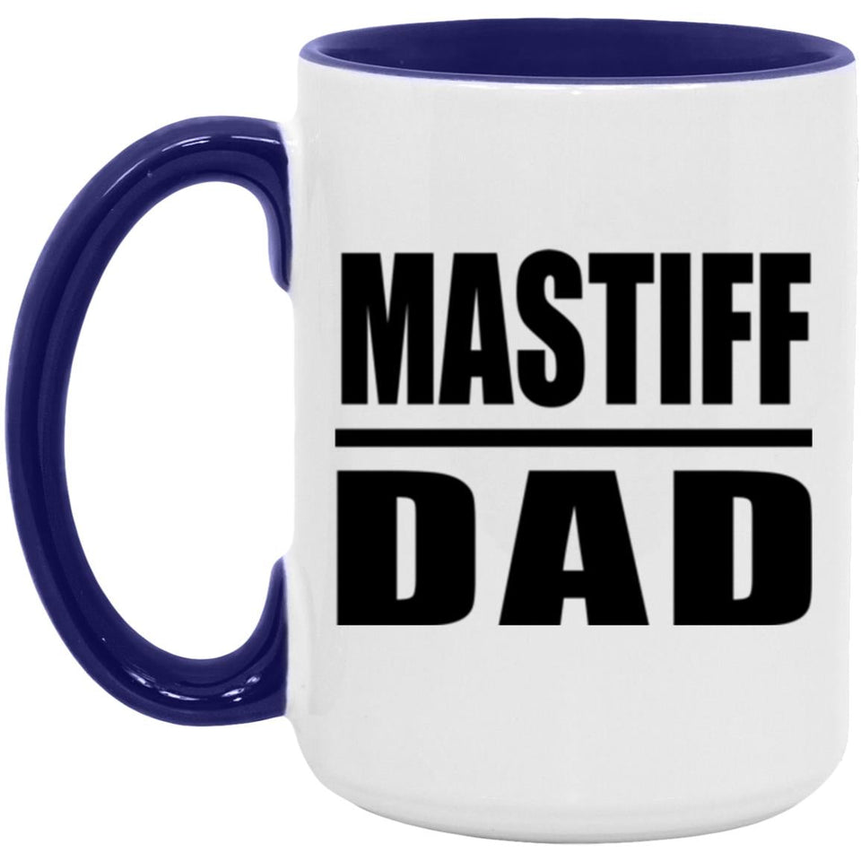 Mastiff Dad - 15oz Accent Mug Purple