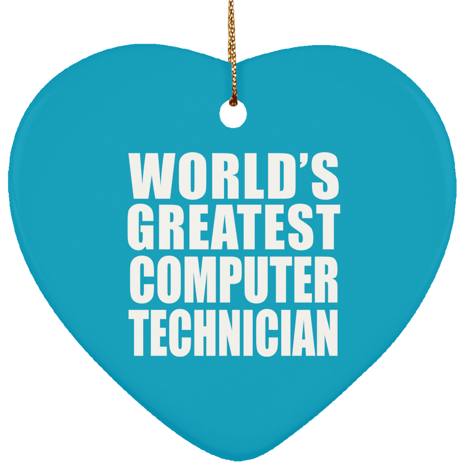 World's Greatest Computer Technician - Heart Ornament