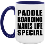 Paddle Boarding Makes Life Special - 15oz Accent Mug Purple