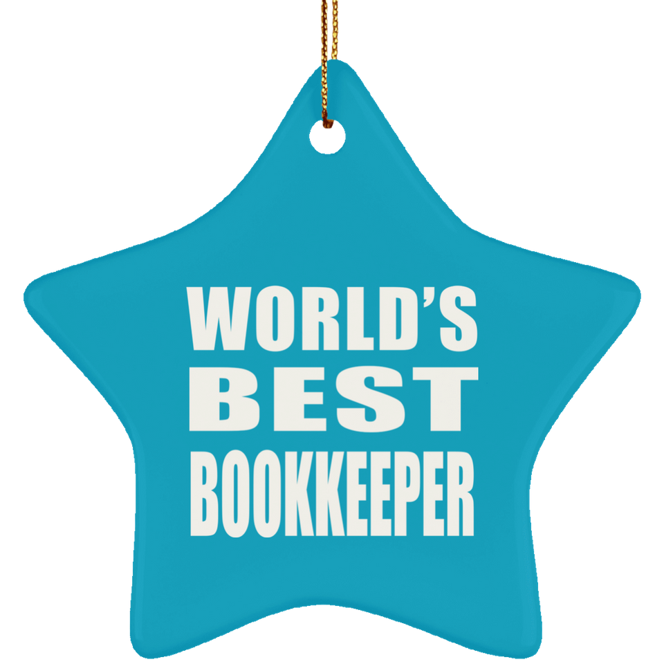World's Best Bookkeeper - Star Ornament