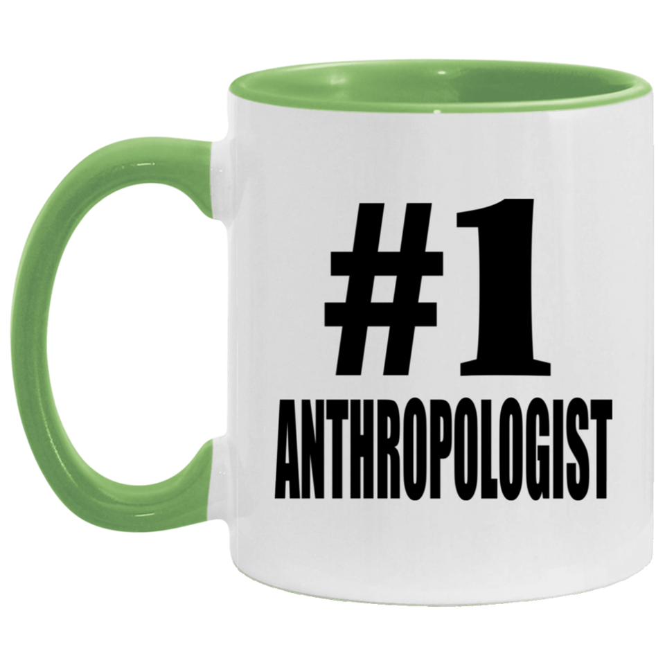 Number One #1 Anthropologist - 11oz Accent Mug Green