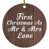First Christmas As Mr & Mrs Lane - Circle Ornament D