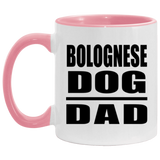 Bolognese Dog Dad - 11oz Accent Mug Pink