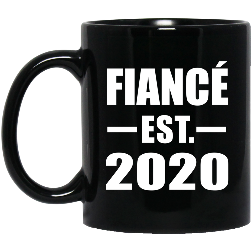 Fiance Established EST. 2020 - 11oz Coffee Mug Black