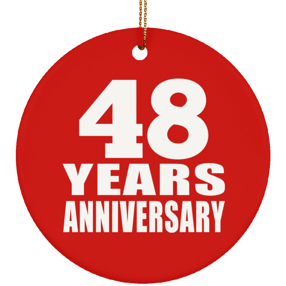 48th Anniversary 48 Years Anniversary - Circle Ornament